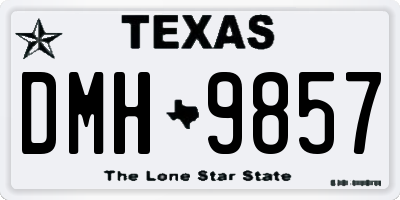 TX license plate DMH9857