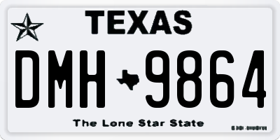 TX license plate DMH9864