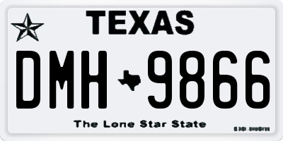 TX license plate DMH9866