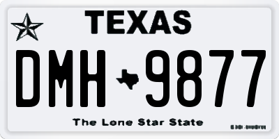 TX license plate DMH9877