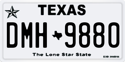 TX license plate DMH9880