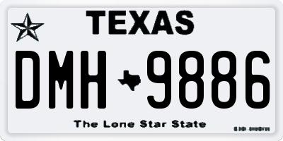 TX license plate DMH9886