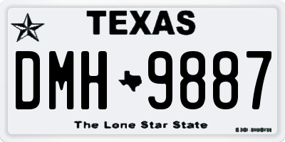 TX license plate DMH9887