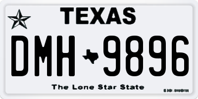 TX license plate DMH9896