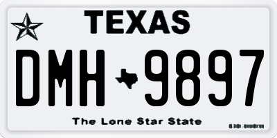 TX license plate DMH9897