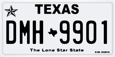 TX license plate DMH9901