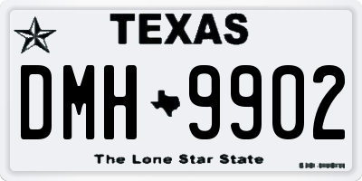 TX license plate DMH9902