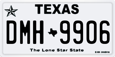 TX license plate DMH9906