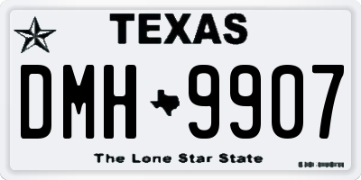 TX license plate DMH9907