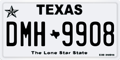 TX license plate DMH9908