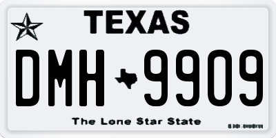 TX license plate DMH9909