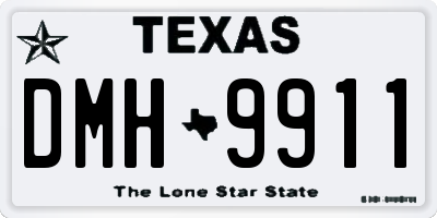 TX license plate DMH9911