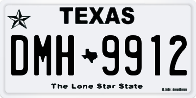 TX license plate DMH9912