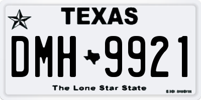 TX license plate DMH9921