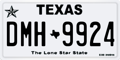 TX license plate DMH9924