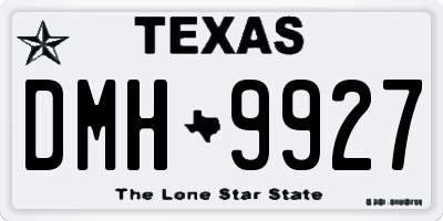 TX license plate DMH9927