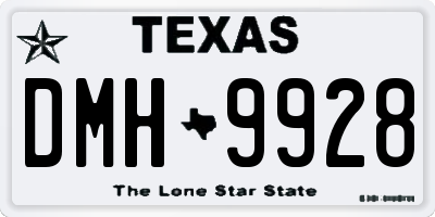 TX license plate DMH9928