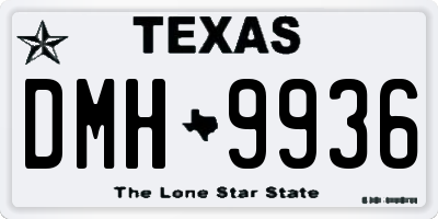 TX license plate DMH9936