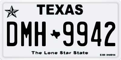 TX license plate DMH9942