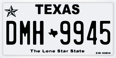 TX license plate DMH9945