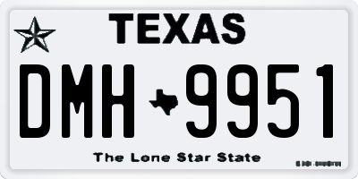 TX license plate DMH9951
