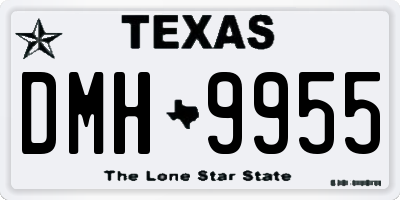 TX license plate DMH9955