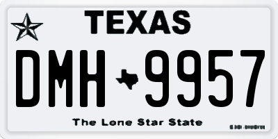 TX license plate DMH9957