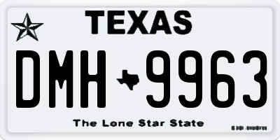 TX license plate DMH9963