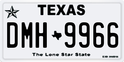TX license plate DMH9966