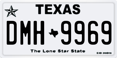 TX license plate DMH9969