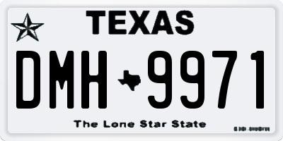 TX license plate DMH9971