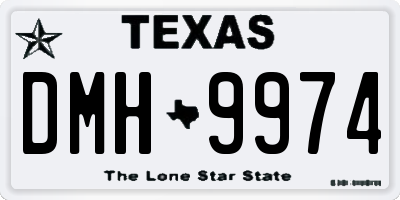 TX license plate DMH9974