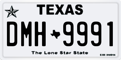 TX license plate DMH9991