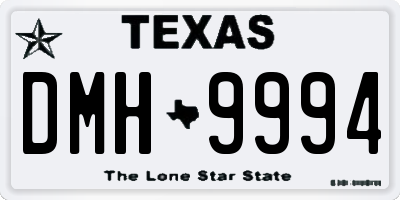 TX license plate DMH9994