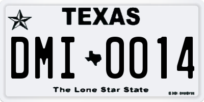 TX license plate DMI0014