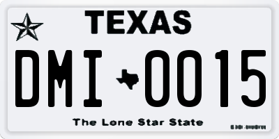 TX license plate DMI0015