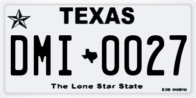 TX license plate DMI0027