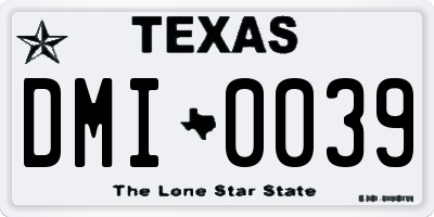 TX license plate DMI0039