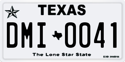 TX license plate DMI0041