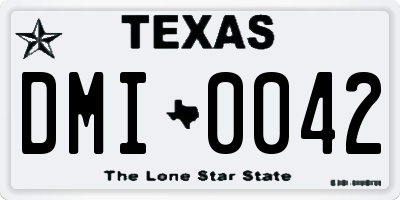 TX license plate DMI0042