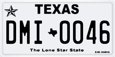 TX license plate DMI0046