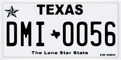 TX license plate DMI0056