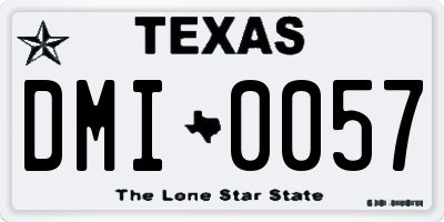 TX license plate DMI0057