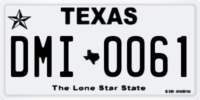 TX license plate DMI0061