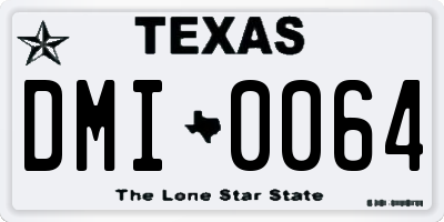 TX license plate DMI0064