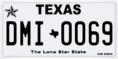 TX license plate DMI0069