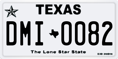 TX license plate DMI0082