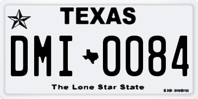 TX license plate DMI0084