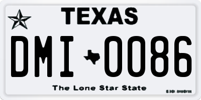 TX license plate DMI0086