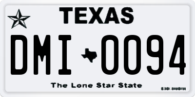 TX license plate DMI0094